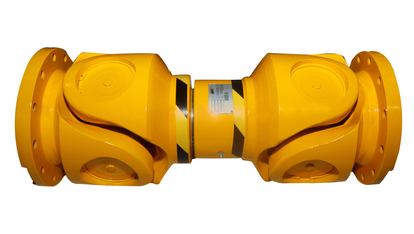 Yellow heavy-duty cardan shaft