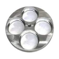 Round machined metal plate