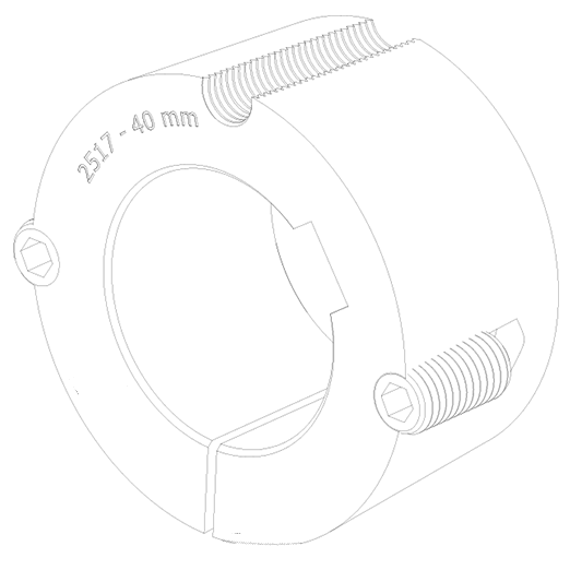 Taper lock bush ordering diagram