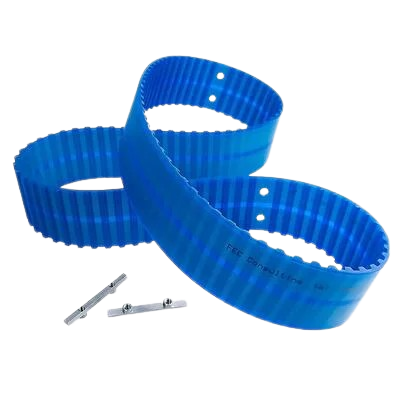 FDA timing belt with metal teeth