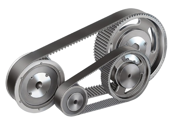 Timing belt pulleys and belt drive