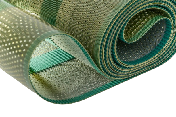 Perforated green vacuum belt