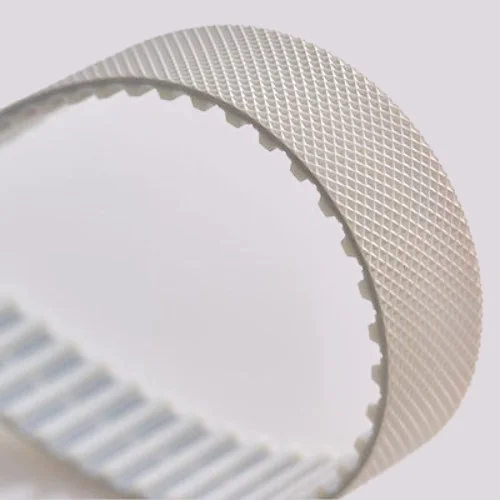 Negative pyramid timing belt coating